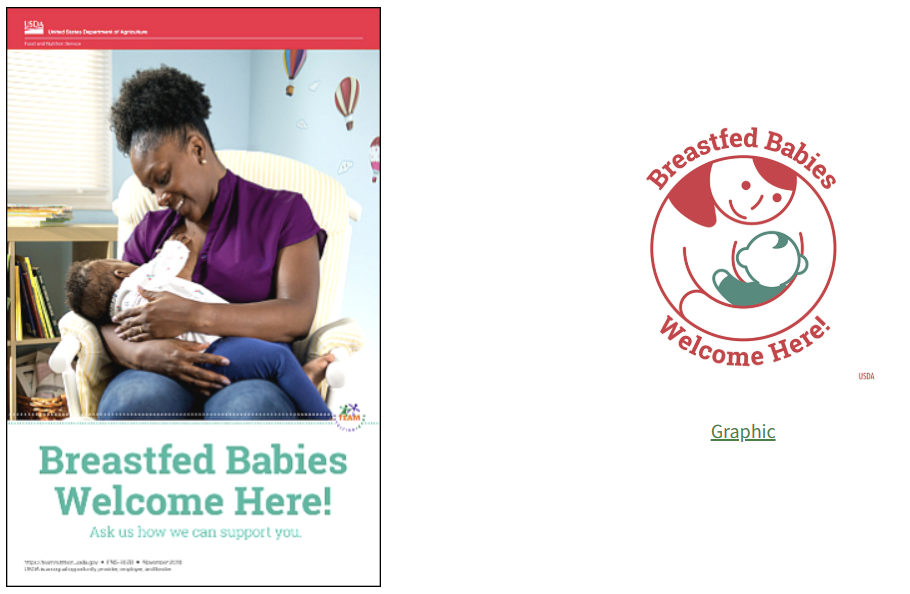 USDA breastfeeding welcome poster