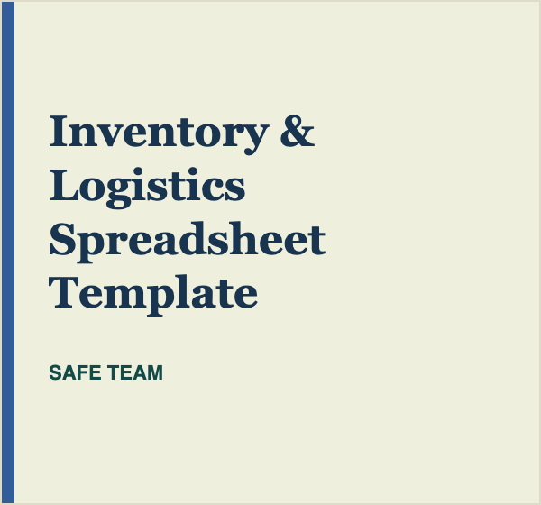 Inventory and logistics spreadsheet template